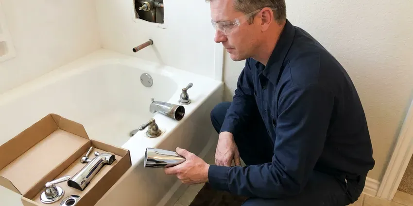HPN Plumbing technician providing shower installation in Fargo