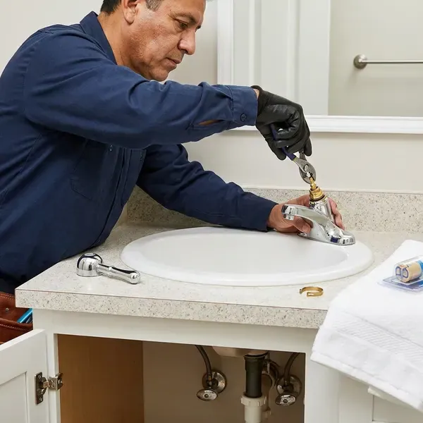 HPN Plumbing technician providing faucet repair in Fargo, ND