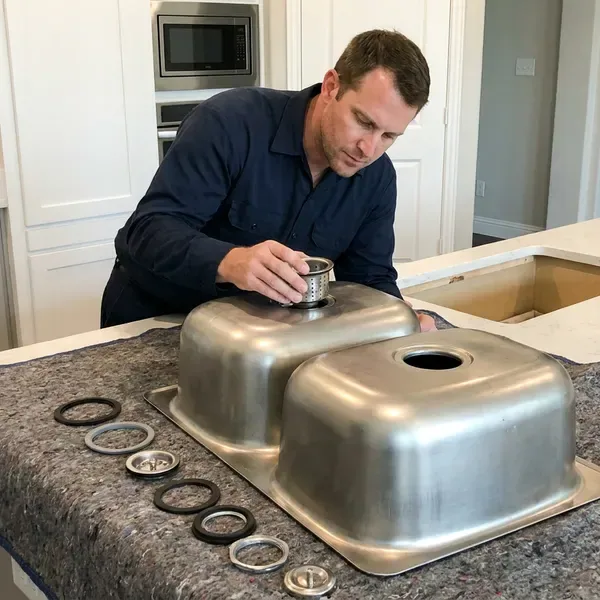 HPN Plumbing technician providing kitchen sink installation in Devils Lake, ND