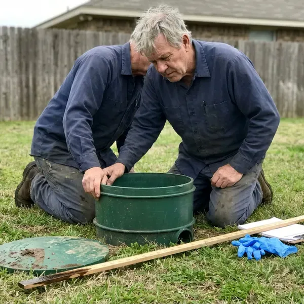 HPN Plumbing technician providing septic tank repair in Fargo, ND