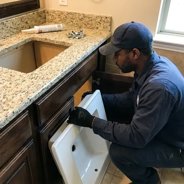 Local sink installation by HPN Plumbing, Bismarck, ND
