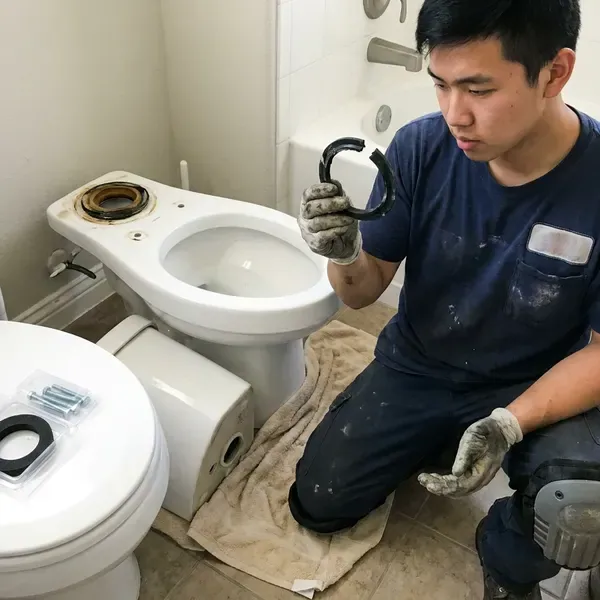Local toilet bowl replacement by HPN Plumbing, Mandan, ND